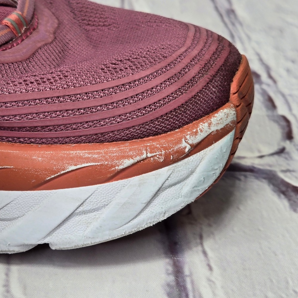 Hoka One One Bondi 6 Womens Sz 10 Running Athletic Shoes Mauve Orange Sneakers - Picture 4 of 10